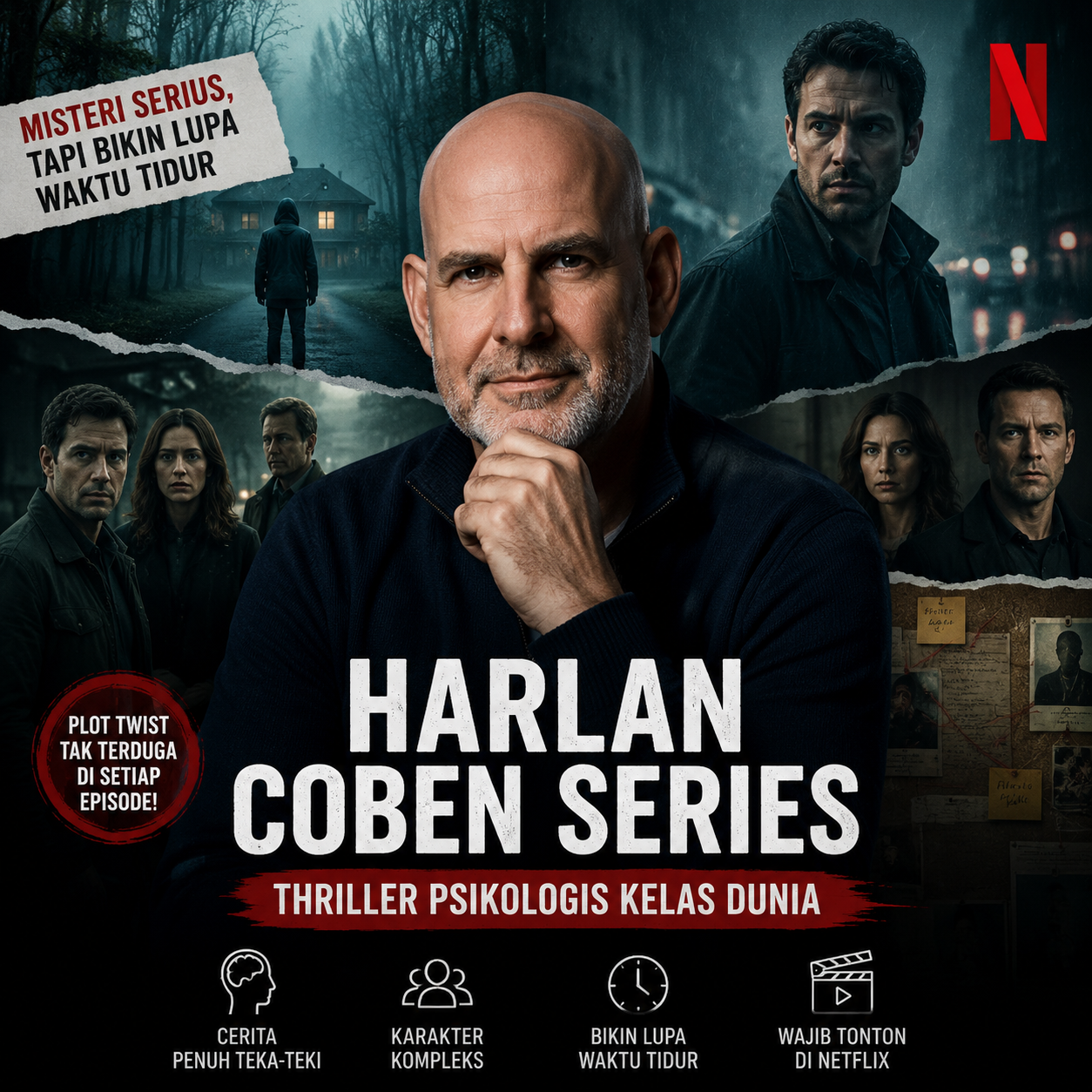 Harlan Coben Series: Misteri Serius, Tapi Bikin Lupa Waktu Tidur
