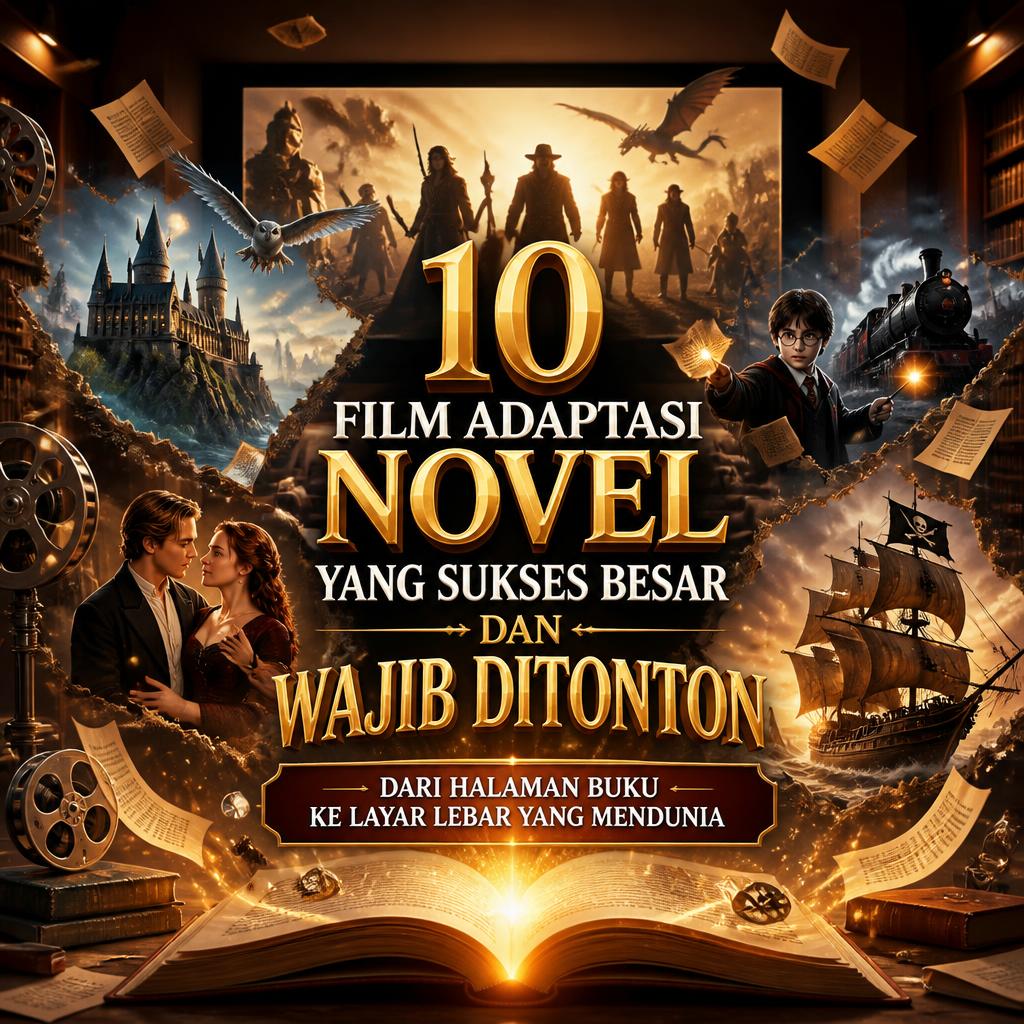 10 Film Adaptasi Novel yang Sukses Besar dan Wajib Ditonton