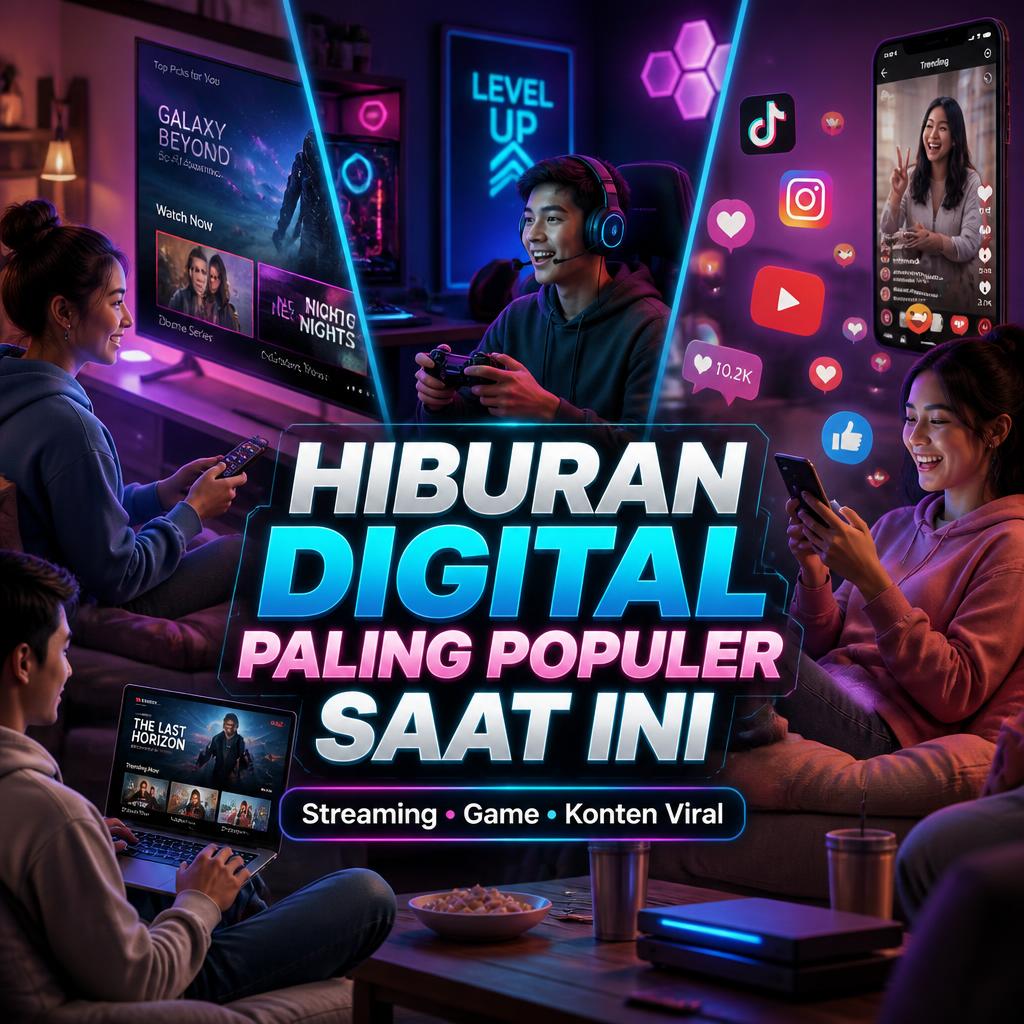 Hiburan Digital Paling Populer Saat Ini: Dari Streaming, Game, Hingga Konten Viral yang Bikin Lupa Waktu